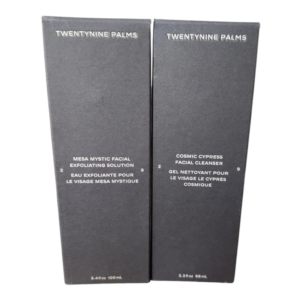 Twentynine Palms Cosmic Cypress Facial Cleanser & Mesa Mystic Facial exfoliating